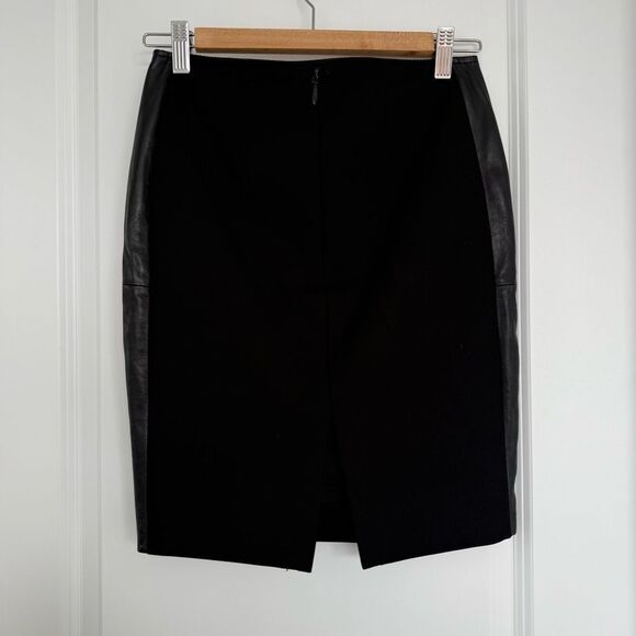 DANIER | Leather accent pencil skirt - Picture 3 of 9